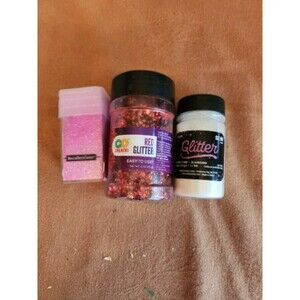 3 Jars of Misc Glitter B40